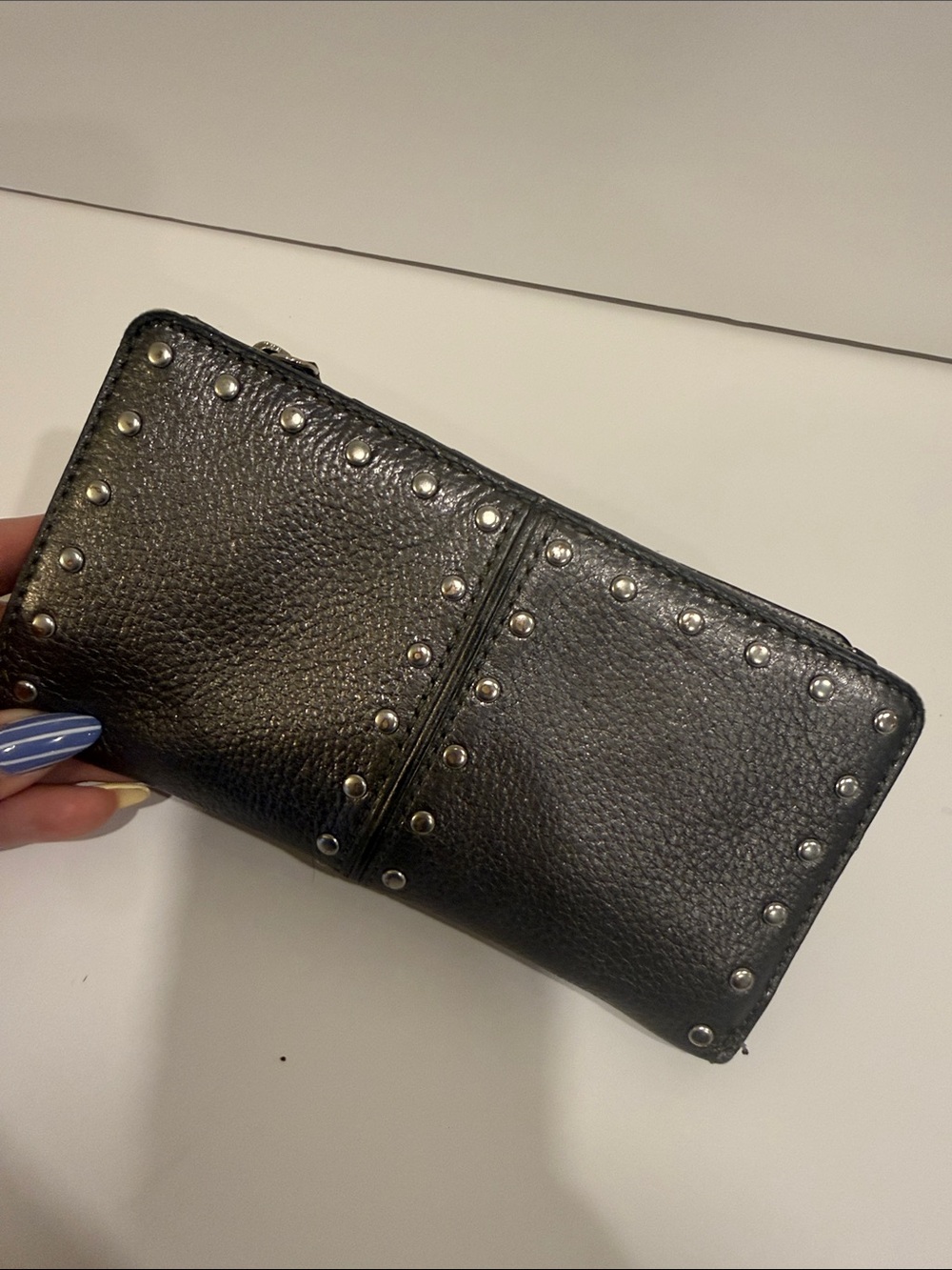 Michael Kors Astor Silver Leather Card Wallet